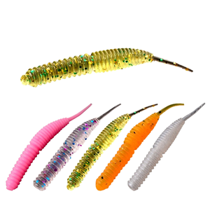 <strong>Black</strong> Plastic Pit Bass Mandarin Fish Lure Needle Tail Soft Worm Bait for Night Fishing <strong>Trolling</strong> and Root Baiting - Product Image 1