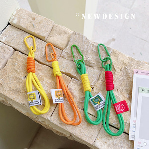 Sangles de poignet tissées à blocs de couleurs à la mode pour hommes et femmes téléphones portables cartable et pendentifs porte-clés - Product Image 2