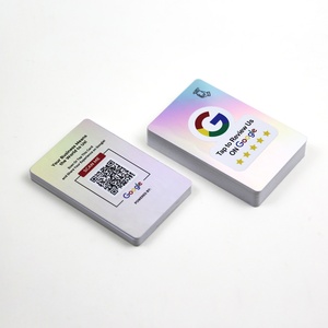 Carte de visite NFC personnalisée avec code QR, carte NFC pour les médias sociaux TikTok, carte NFC pour les avis Google - Product Image 1