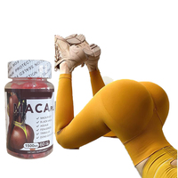 120 Grosse Bouteille Stock Private Label Supplément à Base de Plantes Noir Fesses Hanches Élargissement Maca Racine Capsules pour Homme Fort Puissance Femmes