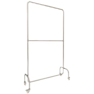 Espositore <span class=keywords><strong>per</strong></span> Negozio di Abbigliamento in Acciaio Inox Spazzolato Argento, Appendiabiti Regolabile <span class=keywords><strong>per</strong></span> Donna, Stile Art Déco, Autoportante, Facile da Montare - Product Image 4