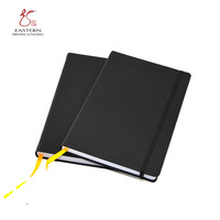 Cahier d'exercices en similicuir noir personnalisé pour impression couleur, couverture rigide, cahier de notes et impression de livres