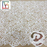 Tissu en dentelle française en gros pour robe de mariée blanche, brodé de sequins, en tulle, pour femmes