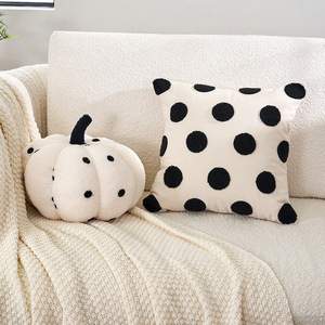 Stylish Modern Simplicity <strong>Polka</strong> <strong>Dots</strong> Tufted <strong>Cushion</strong> Cover Living Room Bedroom Office Decorative Embroidery Pillow Case 45x45cm