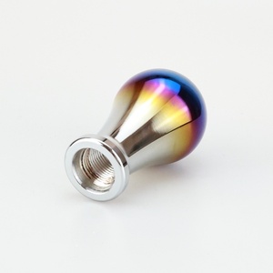 Xe đua màu xanh bị cháy cần số cần số Nhôm Xe cần số núm xoay nắp mới Cá nhân hóa sửa đổi đầu bánh - Product Image 4