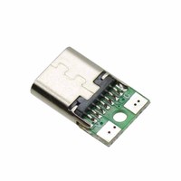 Connecteur femelle USB C 14 broches à double résistance 5,1K, 2 cœurs, 14,5 mm, type C 2.0 pour câble de charge