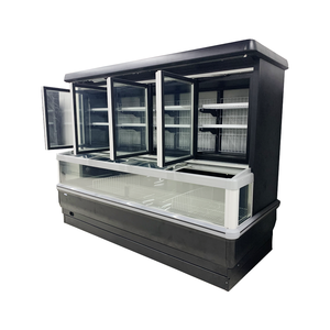 Combinaison de <span class=keywords><strong>congélateur</strong></span> coffre à porte coulissante plate de supermarché de grande capacité avec <span class=keywords><strong>congélateur</strong></span> vertical à porte en verre <span class=keywords><strong>congélateur</strong></span> d'île - Product Image 5