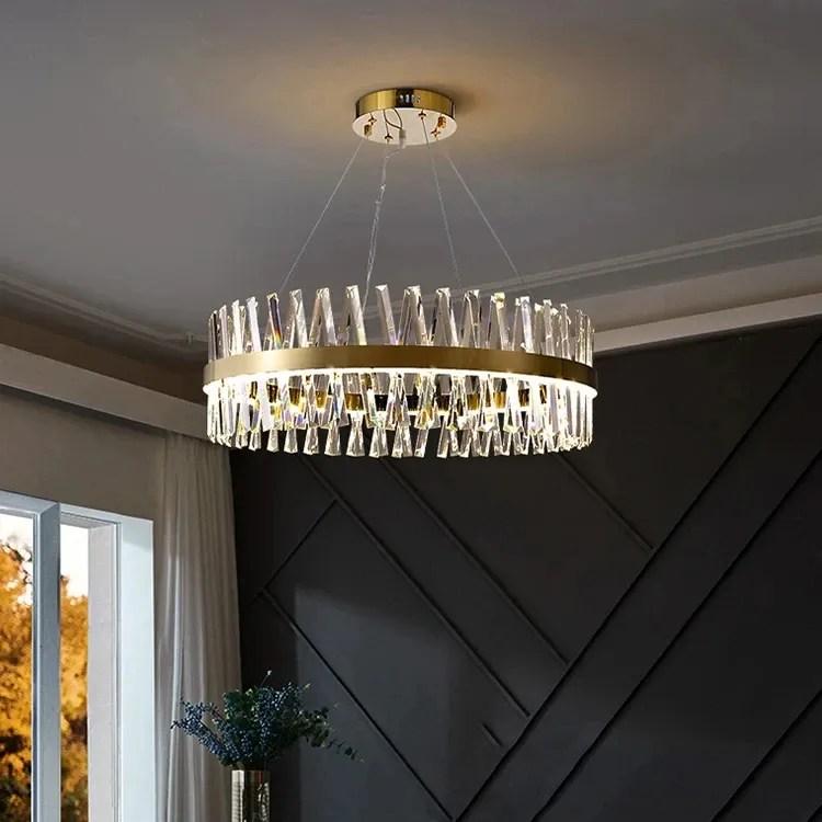 Hochwertige Kristall-Kronleuchter Gold Luxusbeleuchtung Esszimmer Wohnzimmer Schlafzimmer Küche Insel-Lichter Indoor Hanging Light