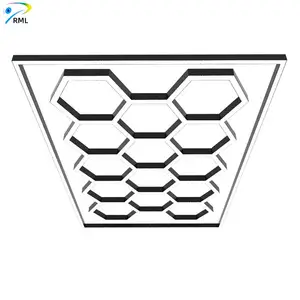 육각형 Led 빛 디테일 자동 자동차 바디 수리 작업 작업장 램프 육각 차고 천장 조명
