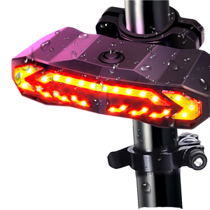 可充电电池 LED 自行车尾灯 IP65 防水 110dB 警报器 骑行遥控器 山地自行车户外使用 - Product Image 1