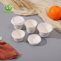 Sumkoka 1 2 3 4 oz ISO BPI FDA 100% milieuvriendelijke bagasse sausbakjes, suikerrietpulp bakjes, biologisch afbreekbare soep- en sausbakjes