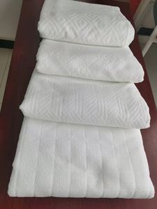Vêtements islamiques pour hommes musulmans, serviette Ihram en microfibre, taille adulte, tissu Ihram pour le Hajj, 1 ensemble de 2 pièces en polyester blanc - Product Image 2