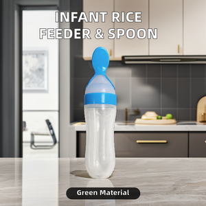 <span class=keywords><strong>Cucharas</strong></span> de silicona <span class=keywords><strong>para</strong></span> alimentar al bebé con tapa a prueba de polvo, cuchara de alimentación infantil con patrón de animales <span class=keywords><strong>para</strong></span> dispensar y alimentar de 0 a 24 meses - Product Image 4