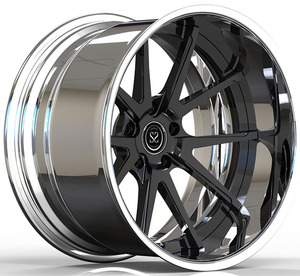 Jantes forgées sur mesure en alliage d'aluminium 6061-T6, face noire et baril poli 18 19 20 21 22 pouces pour BMW M3 X3 - Product Image 1