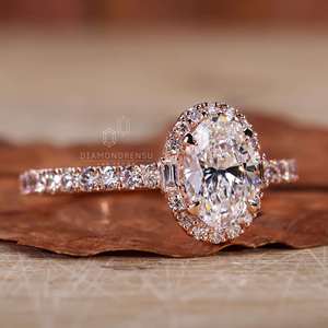 Vente en gros Bagues en or massif avec Moissanite VVS Fiançailles pour femmes 10K 14K 18K - Product Image 1