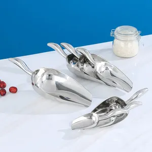 Non-magnetic stainless steel Ice Scoop stainless steel food flour candy grain bar dry stainless steel sampling scoops