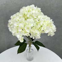 Vente en gros de bouquets de fleurs artificielles en soie d'hortensias à 5 têtes, 480 pétales, 48 cm, pour mariage, décoration de la maison, Noël et rentrée scolaire