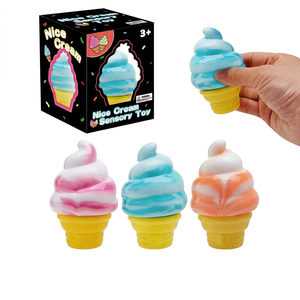 Jouet sensoriel anti-stress en TPE en forme de cornet de crème glacée Needoh, à rebond lent, pour le bureau, vente en gros CPC - Product Image 1