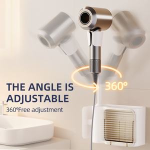 Soporte <span class=keywords><strong>de</strong></span> Pared para Secador <span class=keywords><strong>de</strong></span> Pelo Manos Libres con Rotación <span class=keywords><strong>de</strong></span> 360° °   Organizador <span class=keywords><strong>de</strong></span> Mangueras Ajustable, Soporte para Secador <span class=keywords><strong>de</strong></span> Pelo Sin Perforaciones - Product Image 5