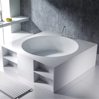 Baignoire autoportante en acrylique au design moderne, avec fonction bain à remous et massage, pour salle de bain et hôtel