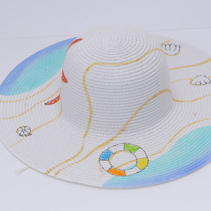 Mũ Cói Che Nắng Được Thiết Kế Mới 2021 Mũ Che Nắng Bãi Biển Rộng Vành - Product Image 4