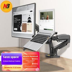 Nouveau support d'écran d'ordinateur portable en alliage d'aluminium noir de 17 à 27 pouces, support de moniteur NB, <span class=keywords><strong>rotation</strong></span> à 90 degrés - Product Image 6