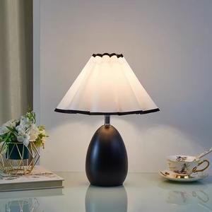 Pastoral Style Retro Pleated Petal Bedside Lamp Instagram Bedroom with Girly Korean Atmosphere 3 Color Temperature CCT for Study - Product Image 5