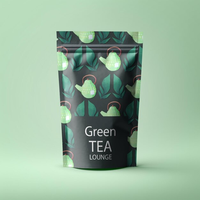 Sachet Doypack Personnalisé Imprimé en Gravure Qualité Alimentaire pour Thé, Emballage en Plastique Mat Refermable avec Fermeture Zip