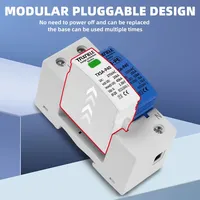 Parafoudre AC Mini Rail DIN 1P+NPE 3P+NPE 40KA T1 T2 385V 275V 255V pour usage domestique, protection contre les surtensions basse tension