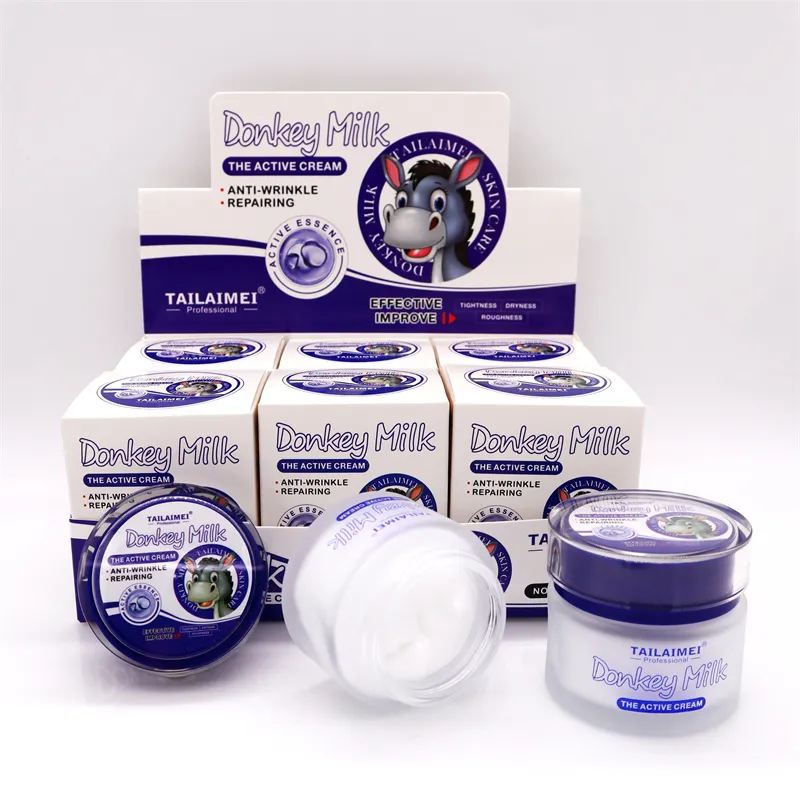 TLM Label Burro Leche Crema Activa Esencia Hidratante Cara Elástica Mejora Reparación Crema Nutritiva Blanqueadora Crema Facial