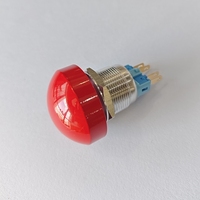 Bouton poussoir en forme de champignon CMP rouge 35 mm