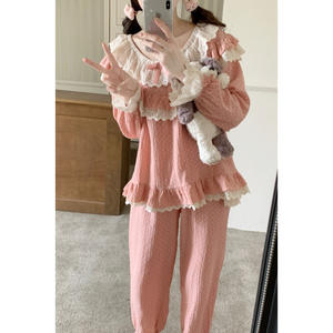 Vêtement d'extérieur en dentelle lourde douce de style princesse rétro en coton <span class=keywords><strong>double</strong></span> fil, quatre saisons, de Corée du Sud - Product Image 5