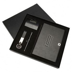 Custom Logo Executive Gift <b>Set</b>: Branded <b>Notebook</b>, USB Drive & Card Holder for Corporate Gifts - Product Image 1