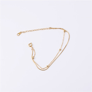 High End Gold Plated Stainless Steel Bead Double-layer Mixture Chain Bracelet for Women Wholesale Jewelry