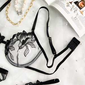 3 шт., сексуальное женское нижнее белье с подвязками - Product Image 4