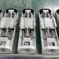 Module linéaire entièrement fermé Pi, vitesse maximale 1600 mm/s, 50 kg, glissière linéaire à vis à billes horizontale pour robot collaboratif