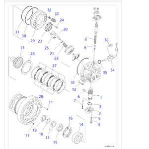 Motor de Traslación Final Komatsu D39PX-22 D39EX-22 11Y-27-30101 11Y-27-30100 11Y-27-30201 11Y-27-30200 para Bulldozer - Product Image 6