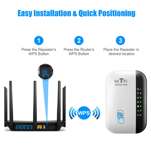 Répéteur WiFi sans fil 300 Mbps, amplificateur de signal WiFi longue portée 802.11N, amplificateur de signal WiFi, répéteur - Product Image 3