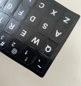 Anh dán bàn phím nhiều lớp PC & máy tính xách tay với chữ trắng nền đen tùy chỉnh thực hiện dán ngôn ngữ tùy chỉnh - Product Image 3