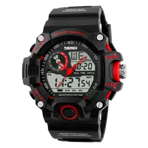 Skmei high quality dual time night light watch relojes deportivos hombre 1029