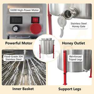 Extractor de Miel Eléctrico Programable OEM de 24 Cuadros con Pantalla Táctil, Grado Automático con Engranajes y Motor 220V/110V - Product Image 2