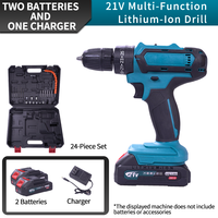 Perceuse à percussion et tournevis électrique 21V au lithium-ion, multifonctionnelle rechargeable pour le bricolage domestique