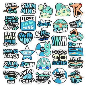 2025 nuevos zapatos deportivos de natación encantos decoración hebilla agujero zapatos accesorios al por mayor adhesivo suave zapatos desmontables encantadores - Product Image 2