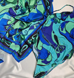 Maillot de bain trois pièces de marque célèbre STOCK Fashion avec foulards et <span class=keywords><strong>bandeau</strong></span>, design sexy pour femme - Product Image 2