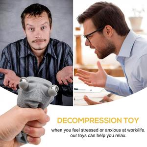 Figurine de rockeur créative aux yeux éclatants, jouet anti-stress à presser, qui fait la gueule et fixe - Product Image 2