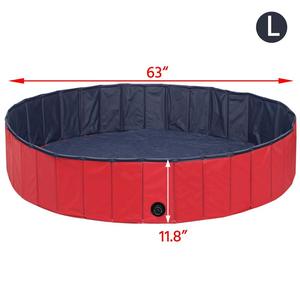 Piscina Portátil <span class=keywords><strong>Plegable</strong></span> <span class=keywords><strong>para</strong></span> <span class=keywords><strong>Perros</strong></span> de PVC Resistente, Bañera <span class=keywords><strong>para</strong></span> Mascotas de 80x20cm, Color Personalizable, Modelo ZX-DP002 - Product Image 3