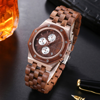 Montre en bois pour homme Gshock avec fonction chronographe, montres en bois en gros