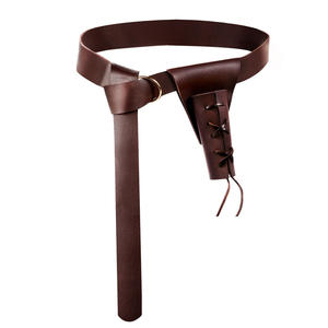 Funda de <span class=keywords><strong>espada</strong></span> de cuero Medieval europeo para Cosplay, soporte de <span class=keywords><strong>espada</strong></span> para fiesta de juego de rol LARP, cinturón colgante de cuero de imitación para Cosplay - Product Image 4