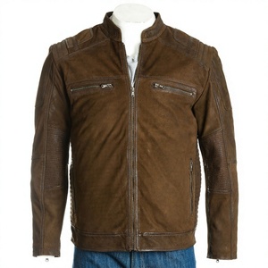 <b>High</b> Street Men's Custom Stand Collar Winter Fashionable <b>Leather</b> Jacket Black Eco-Friendly Breathable - Product Image 3