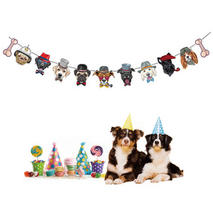 Drapeau d'<span class=keywords><strong>anniversaire</strong></span> pour animaux de compagnie, bannière de fête, motif chien de dessin animé, décoration de fête d'<span class=keywords><strong>anniversaire</strong></span>, drapeau d'<span class=keywords><strong>anniversaire</strong></span> - Product Image 4